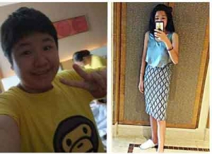 女生半年瘦50斤 何妍微博减肥心得日记 岭南学院何妍减肥充满正能量 ...