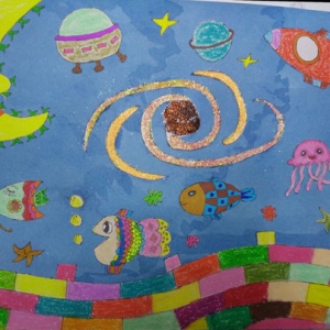 关于梦想的儿童画，儿童创意画，儿童手工作品图画