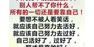 任何事都不要指望别人的句子,不指望任何人过日子的句子？