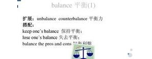 权衡与短语,有关balance的词组？