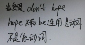 想要希望短语,I hope的高级说法？