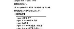 期望翻译短语,expect短语？