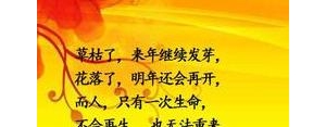 关于生命的延续的句子,生命不重来下句是什么？