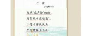 小池中的句子,小池描写春季的句子？