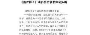 骆驼祥子好的句子及感想,骆驼祥子里的好词好句感想30句？