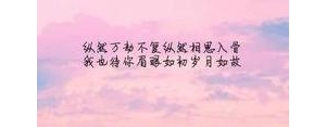 深情的好句子,十句最深情的句子？