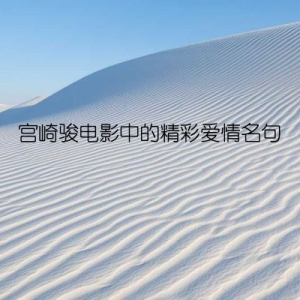 宫崎骏电影中的精彩爱情名句