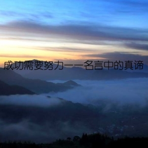 成功需要努力——名言中的真谛