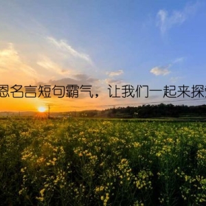 感恩名言短句霸气，让我们一起来探索！