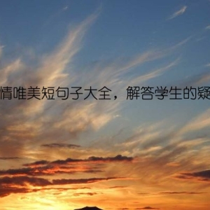爱情唯美短句子大全，解答学生的疑惑