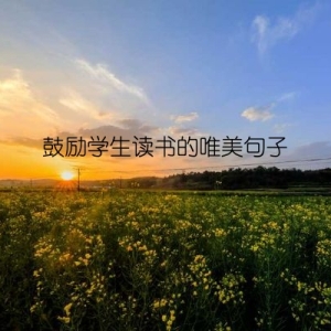 鼓励学生读书的唯美句子