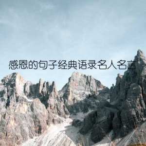 感恩的句子经典语录名人名言