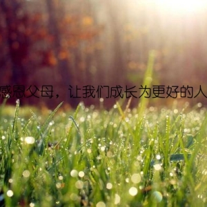 感恩父母，让我们成长为更好的人