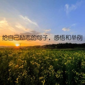 给自己励志的句子，感悟和举例