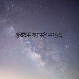 感恩朋友的名言名句
