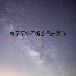 表示坚持不懈的名言警句
