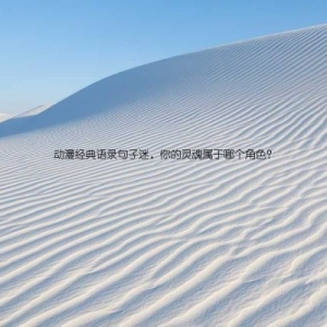 动漫经典语录句子迷，你的灵魂属于哪个角色？