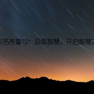 读书名言警句：汲取智慧，开启智慧之门