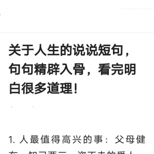 人生的说说短句