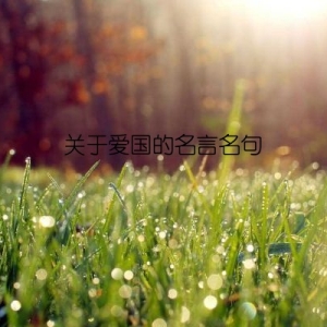 关于爱国的名言名句