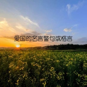 爱国的名言警句或格言