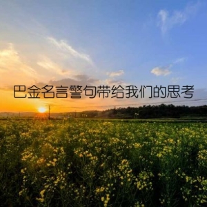 巴金名言警句带给我们的思考