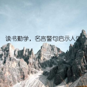 读书勤学，名言警句启示人生