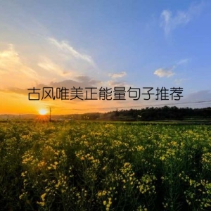 古风唯美正能量句子推荐