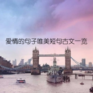 爱情的句子唯美短句古文一览