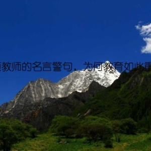 歌颂教师的名言警句，为何教育如此重要？
