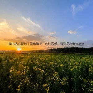 读书名言警句丨励志读书，启迪思想，五则名言警句精选