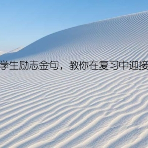 高三学生励志金句，教你在复习中迎接挑战