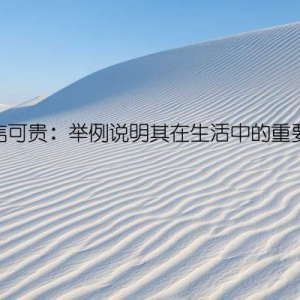 诚信可贵：举例说明其在生活中的重要性