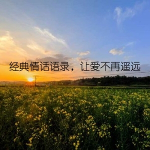 经典情话语录，让爱不再遥远