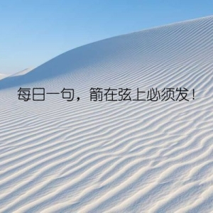 每日一句，箭在弦上必须发！