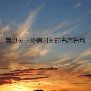 鲁迅关于珍惜时间的名言名句