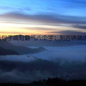 励志句子简短霸气八个字：刻苦铸就成功！