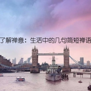 了解禅意：生活中的几句简短禅语