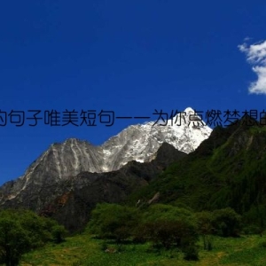 坚持的句子唯美短句——为你点燃梦想的火焰