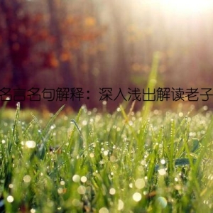 老子名言名句解释：深入浅出解读老子思想