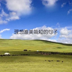 理想唯美简短的句子