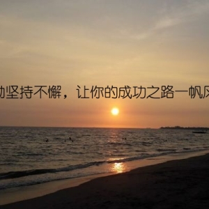 激励坚持不懈，让你的成功之路一帆风顺