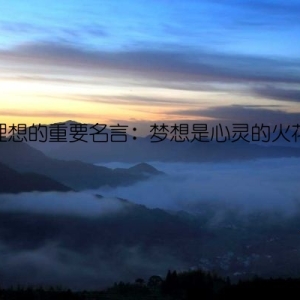 理想的重要名言：梦想是心灵的火花