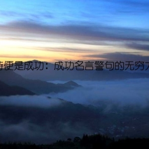 坚持便是成功：成功名言警句的无穷力量