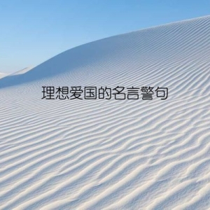 理想爱国的名言警句