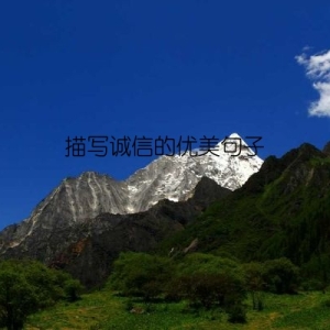 描写诚信的优美句子