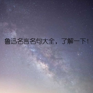 鲁迅名言名句大全，了解一下！