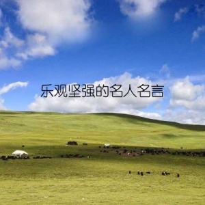 乐观坚强的名人名言