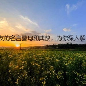 交友的名言警句和典故，为你深入解析！