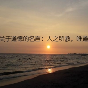 老子关于道德的名言：人之所教，唯道是从